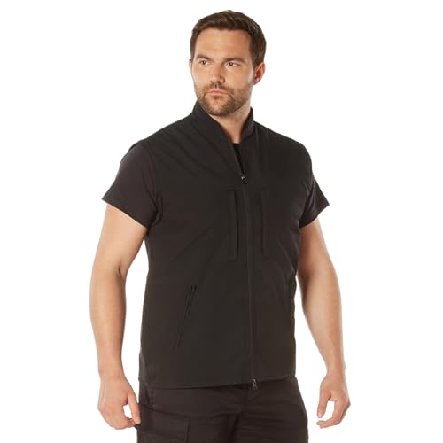 Rothco Men's Professional CCW Concealed Carry Soft Shell Vest, Black - L