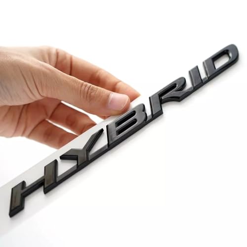 Image of 1x Metal Hybrid Emblem Fits for 19-23 Rear Door Left Hand Badge Decals (Matte Black)