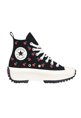 Converse Run Star Hike Platform Cherry Textile Trainers2