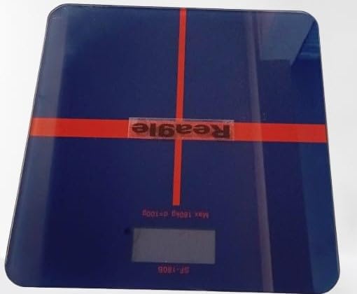 Digital Weighing Scale, High Precision Electronic Body Weight Machine, Blue and Red