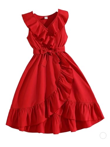 Image of PINK WINGS Girls Knee Length Cotton Dress
