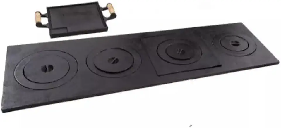 Chapa Multiuso Fogão Lenha 4 Furos - Preto - Redução Grande