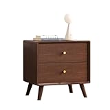 SAMCIOI Sofatisch Massivholz Nachttisch, Wabi-Sabi Stil, Nachttischschrank for Zuhause, Schlichter moderner Aufbewahrungsschrank, Kleiner Schrank