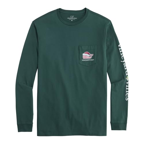 vineyard vines Men's Santa Whale Long-Sleeve Pocket Tee2