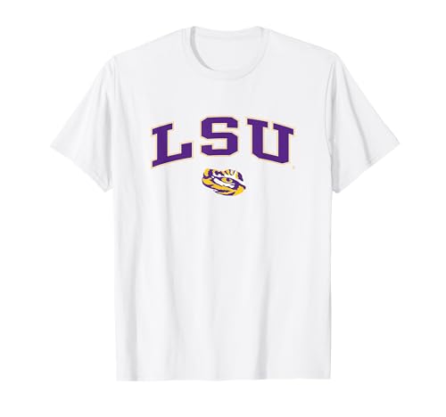 LSU Tigers Arch Over White Officially Licensed T-Shirt Small