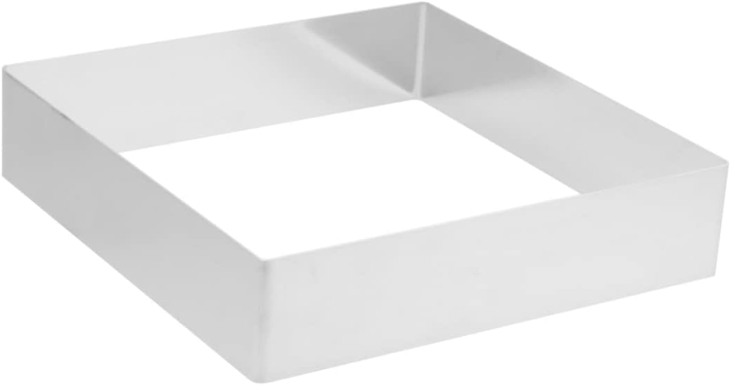 VICASKY Square Stainless Steel Mousse Mold Cake Ring High Temperature Resistant Reusable Pastry Cutter for Baking Smooth Surface Non Stick Dessert and Cookie Dough Cutter