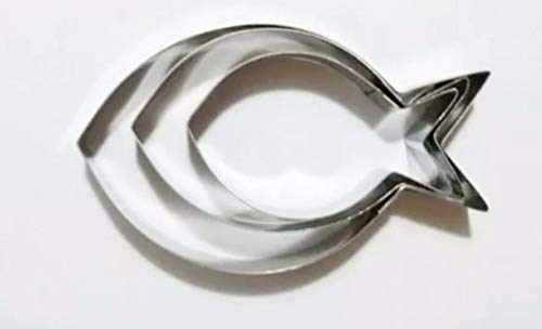 Cortador Peixe 3 Peças Inox - Biscoito, Pasta Americana