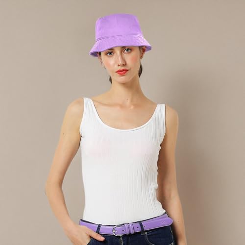 Image of Falari Men Women Unisex Cotton Bucket Hat 100% Cotton Packable for Travel Fishing Hunting Summer Camp