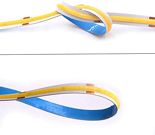 Image of 16.4FT5M COB Flexible LED Strip Light DC12V24V 528ledsm Bendable Tape (24V,Ice Blue)