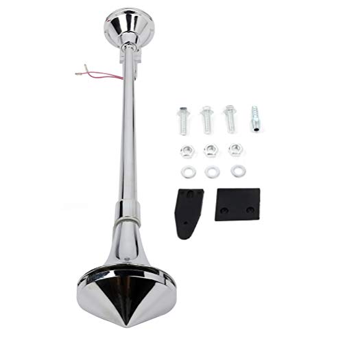 STAYTOP Single Trumpet Train Horn 150dB Air Horn for 12V Vehicles Lorrys Trains Boats Vans Trucks Ships Silver