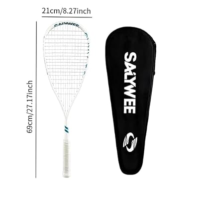 Squash Racket Squash Racquet Lightweight Portable with Bag Tennis Racket for Elastic Rotation Cushioning Competition Advanced