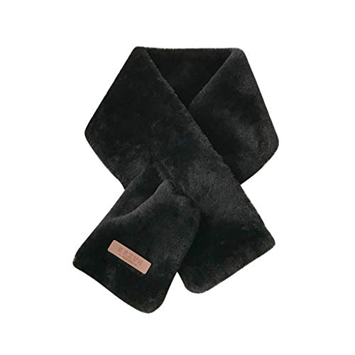 Bluestercool Echarpes Femmes Pashminas en Fausse Fourrure Hiver Chaud Couleur Unie Echarpes Casual Etoles Cover