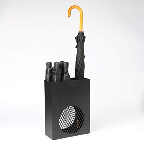 Porte-parapluie en métal avec découpes treillis et bac de récupération d'eau - 4