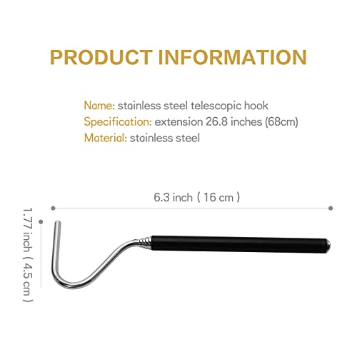 Consio Retractable Reptile Hook, Portable Mini Snake Hook Collapsible Stainless Steel Snake Tool, And Snake & Reptile Hook Retractable Catching Snake Handling Tool #TOP1