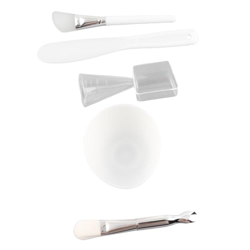 Ensemble de Bols Mélangeurs pour Masque Facial avec Bols Faciaux en Silicone, Brosses, Spatule, Tasse à Mesurer, Tampon Facial Réutilisable, Trousse à...