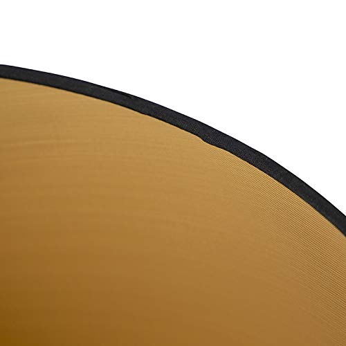 QAZQA rond schuin katoen - Paralume Moderno - luce - Ø 400 mm - Nero - Moderno -