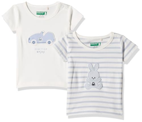 Image of UNITED COLORS OF BENETTON Baby Boy Cotton Striped Regular Fit T-Shirt