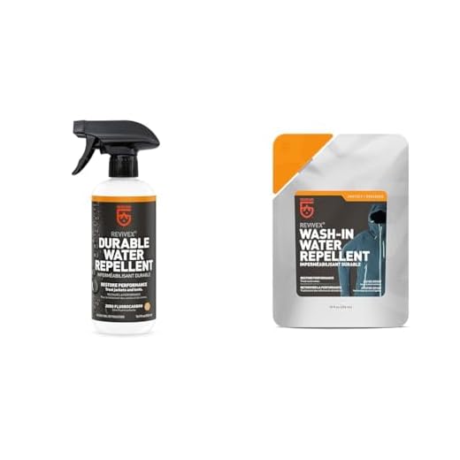GEAR AID Revivex Durable Water Repellent (DWR) Spray for Waterproofing & Wash-in Water Repellent, Concentrated Formula for Outerwear, 10 Ounce
