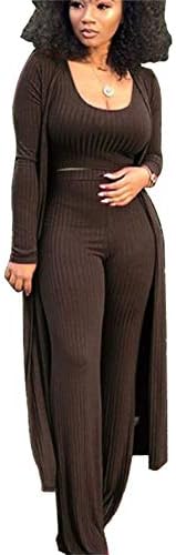 Women Sexy 3 Piece Outfits Solid Tank 