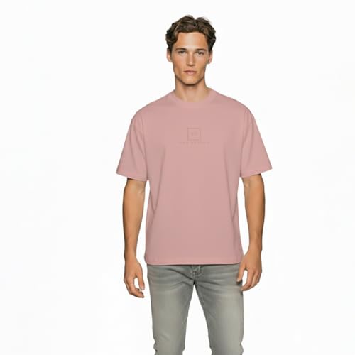Image of Van Heusen Men's Premium Cotton Oversized Drop Shoulder Brand Logo T-Shirt