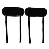 VICASKY 2 Stück Teiliges Armlehnenpolster für Bürostühle und Rollstühle Weiche Ellbogenauflage Ergonomisch Gepolstert für Büro Gaming und Pflege Schwarz