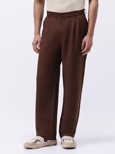 Image of Urbano Fashion Men's Loose Baggy Fit Solid Korean Pants Stretchable