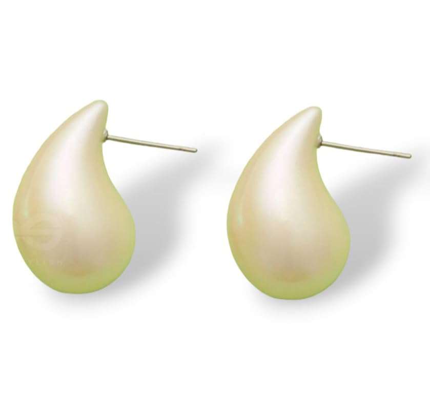 CELEBERITY TRENDY ELEGANT LATEST STYLISH CHUNKY GOLD PLATED PEARL HOOP DANGLE TEAR DROP EARRINGS ANTI TARNISH (Minimal) (B0D8Q9QCRC) Amazon Price History, Amazon Price Tracker