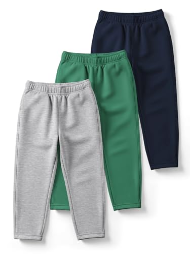 Image of HELLCAT Trendy Solid Cotton Blend Regular Fit Track Pant for Boys - Pack of 3