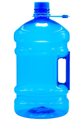 Image of PLAMO Water Bottle JAR with Handle, Gallon, Blue, 10 LTR water bottle