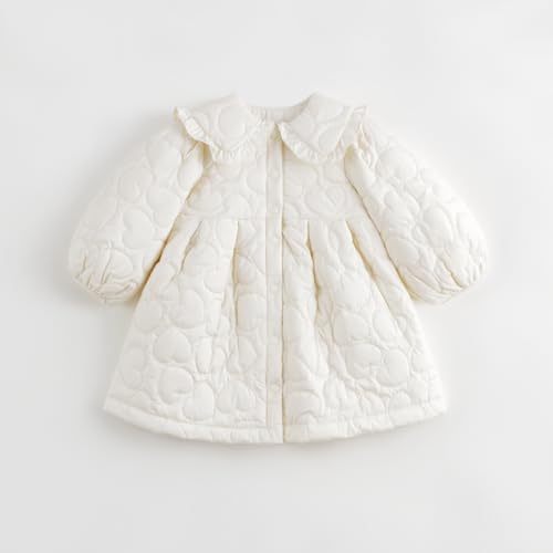 marc & janie Girls Lace Lapel Long Jacket Long Sleeve Bubble Sleeve Snap Button Outerwear Cute Fashion Tops 2312172