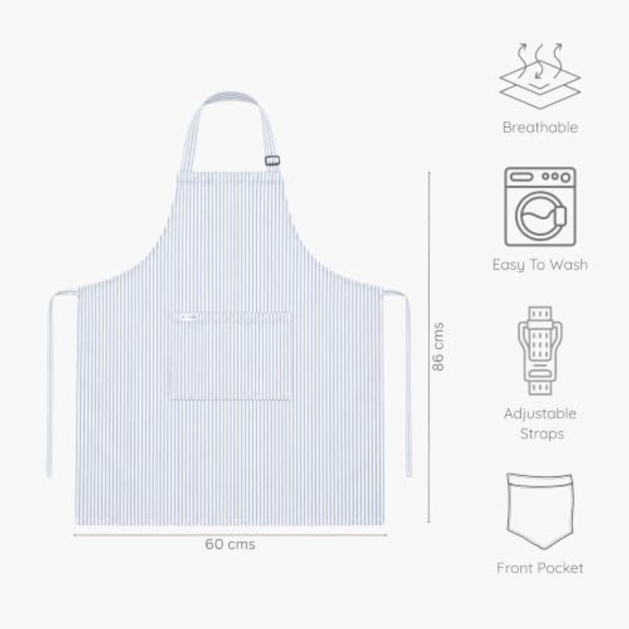 Cotton Kitchen Apron for Women, Cooking & Baking
