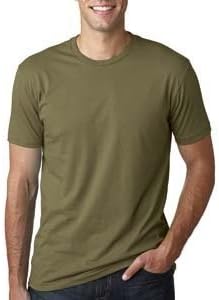 Next Level Men's Premium Fitted Sueded Crew, Military Green, Large - Image 2