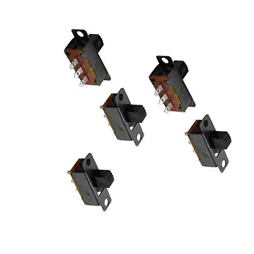 Aexit 5 Pcs Networking Products 2 Position 1P2T Mini Panel Slide Switch 0.5A Switches 50V DC