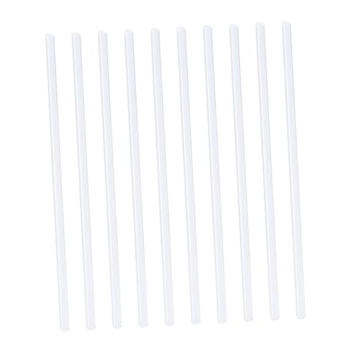 KICHOUSE 10 Pcs Glass Stir Rods Stir Plate Coffee Stirrer Muddler for Reusable Mixing Tool Coffee Whisk Beverage Stir Clear Swizzle Sticks Stir Bars Mixer for Coffee Lab Stirrers re-usable