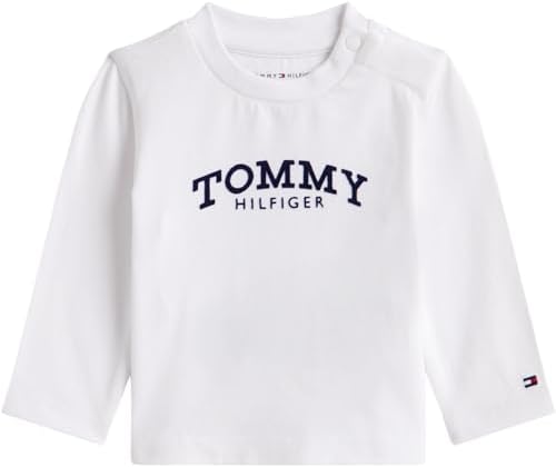 Tommy Hilfiger Unisex Baby Monotype Logo Tee L/S Kn0kn02147 Logo