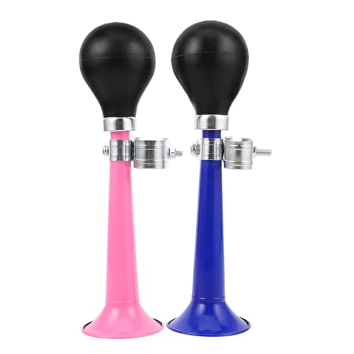 Yardwe Bike Horn for Boys and Girls Bike Metal Loudspeaker Air Horn Fun 2pcs Blue Pink