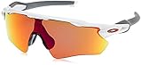 Oakley Men's OO9208 Radar EV Path Shield Sunglasses, Polished White/Prizm Ruby, 38 mm