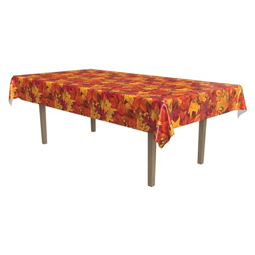 Image of Beistle The Company - Fall Leaf Table CVR 54IN X 108 - Pack of 1