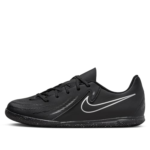 Nike Jr. Phantom GX 2 Club Little/Big Kids' IC Soccer Shoes (FJ2606-001, Black/Black)