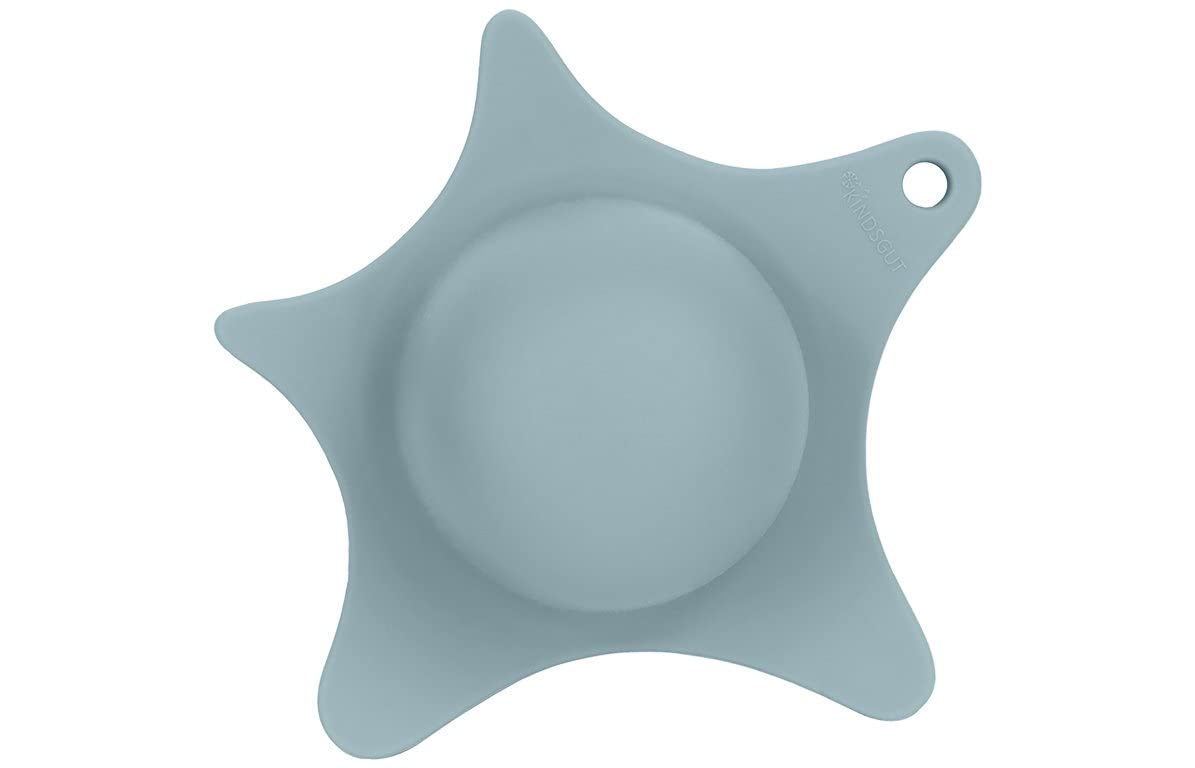Kindsgut aide de douche, pour enfants, en silicone, en forme d'étoile, design élégant, rince tête, aide pour se laver les cheveux, unisexe, sans BPA, aquamarine
