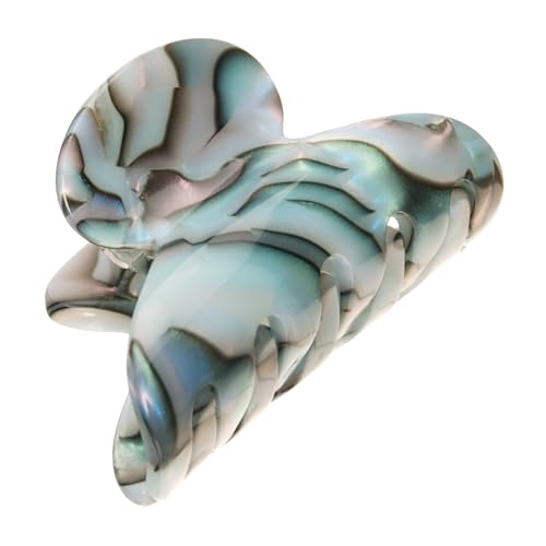Blue Hair Clip for Thin or Short Hair, French Mini Couture Claw Clip for Women, Strong No Slip Hold, Gentle Grip, Lightweight, South Sea Faux Shell | France Luxe