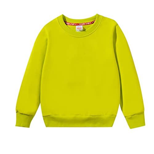 Toddler Kids Boy Girl Clothes Unisex Solid Color Hoodie Sweatsuit Long Sleeve Warm Fleece Pullover (c-Green, 4-5 Years)