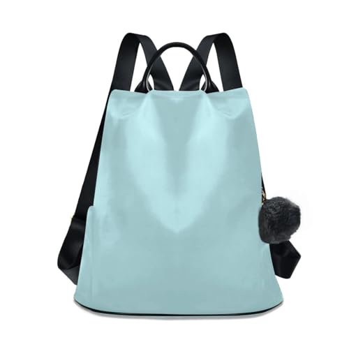 Sac à dos bleu turquoise avec poche antivol intégrée en polyester sergé