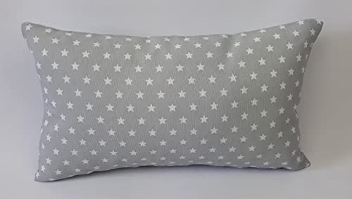 MR. COJIN Pack 2 Unidades COJIN Sofa con Relleno Incluido (30x50, Estrellas Gris)