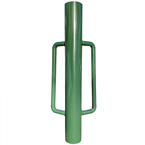 Gray Bunny Cast Iron Post Driver, 16 lb Heavy Duty Post Digger, Post Rammer for Installing Fences, Post Pounder