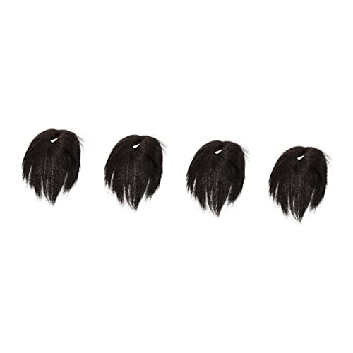 Didiseaon 4 Piezas Pieza anillo de pelo peluca wig hair topper Moños protesis capilares coletero arco cordón Venda rulos de caballo Perder Pedazo de cabello Alambre de alta temperatura