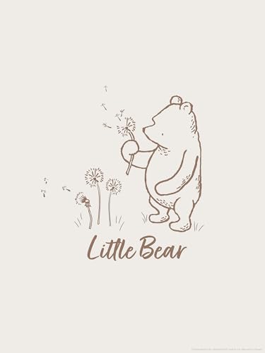 Komar WTD - Póster de Winnie the Pooh (30 x 40 cm), diseño de oso de Winnie the Pooh de Disney, color beige y amarillo