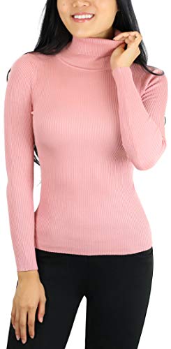 Image of ToBeInStyle Women's Classic Knit Fold Over Turtleneck Pullover
