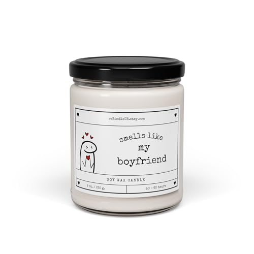 Smells Like My Boyfriend Graphic Soy Scented Candle Luxury...