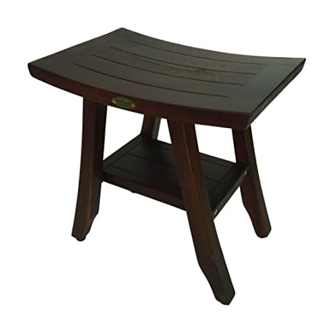 DecoTeak, Bench, Shower Stool, Teak Shower Bench, Shower Seat, Shower Chair for Inside Shower, Small Bench, Teak Shower Stool for Inside Shower Cover
